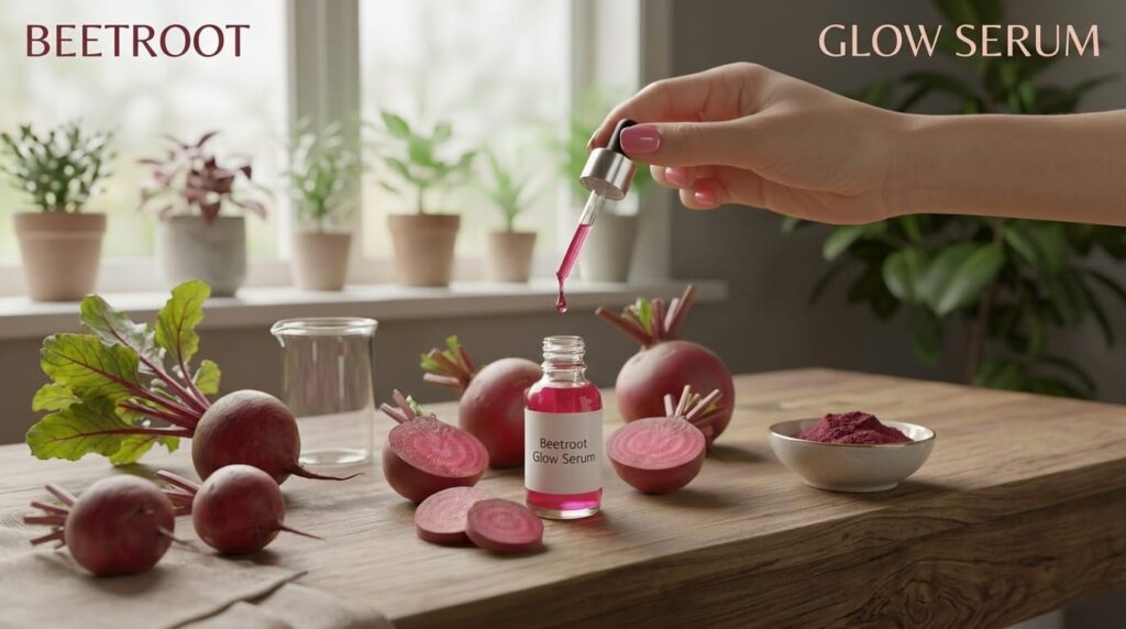 beetroot homemade serum for glowing skin